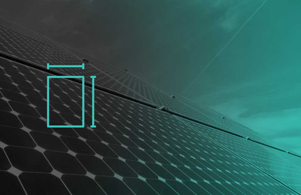 Tamaño panel solar fotov
